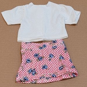 Handmade Blouse & Skirt Set.  Doll is not for sale.
